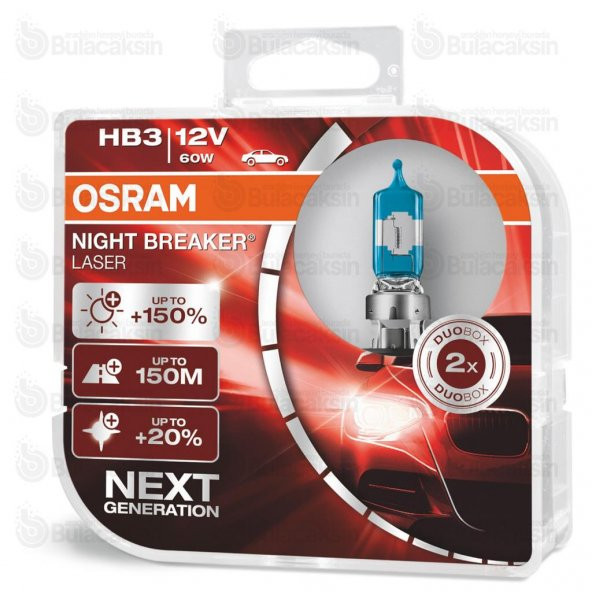 Osram Night Breaker Laser HB3 Ampul 9005NL - 150 Daha Fazla Işık - 3