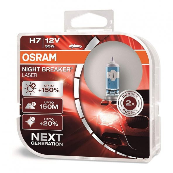 Osram Night Breaker Laser H7 Ampul 64210NL - 150 Daha Fazla Işık