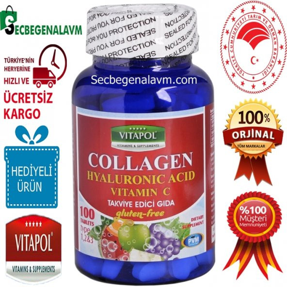 Vitapol Collagen Hyaluronic Acid Vitamin C 100 Tablet