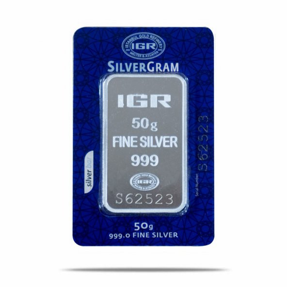 50 gr Gram Külçe Gümüş
