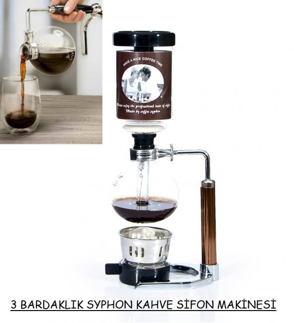 Epinox Coffee Syphon Filtre Kahve Sifonu 3 Bardaklık *video*