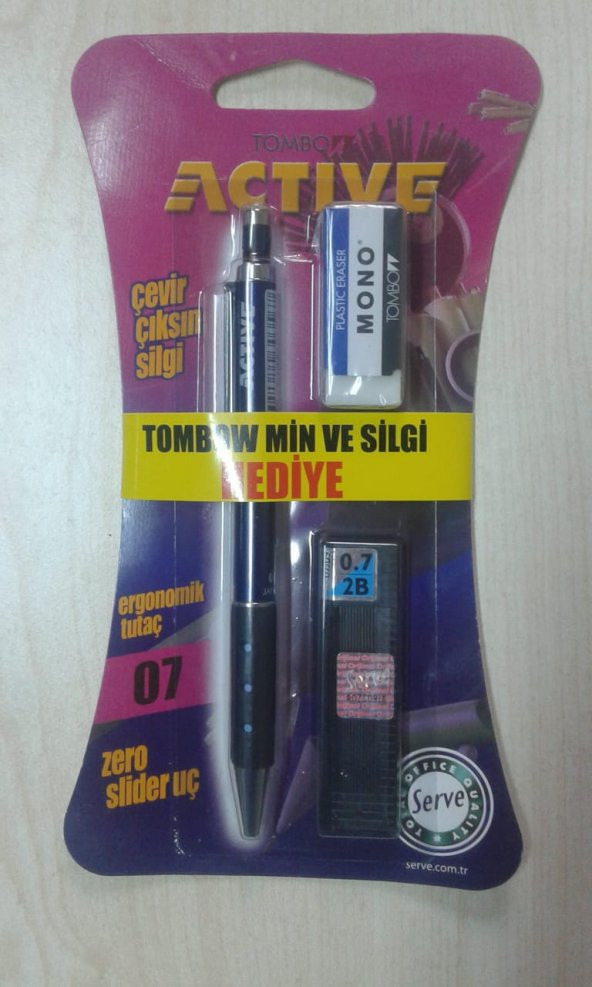 Tombow 0,7 Versatil kalem + 0.7 tombo uç + Silgi COCO - 2