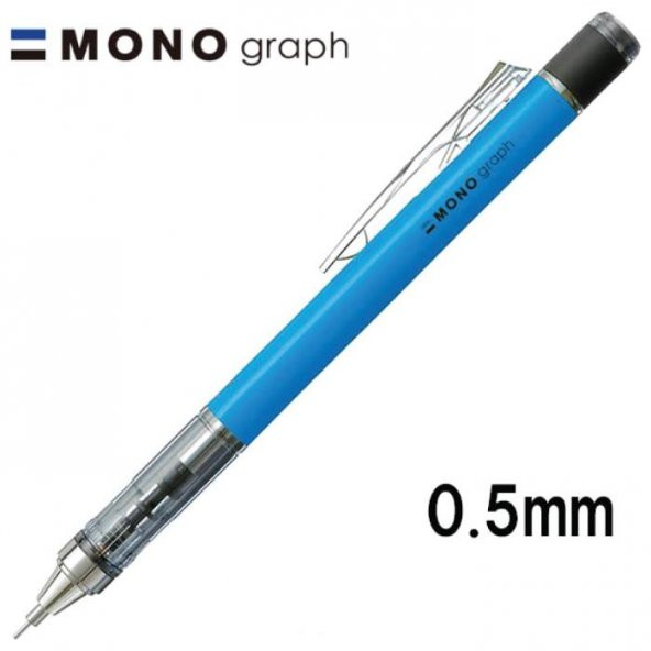 Tombow Mono Graph 0.5 mm Blisterli Neon Mavi Versatil Kalem