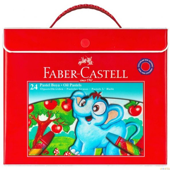 Faber-Castell Plastik Çantalı Tutuculu Pastel Boya 24 Renk