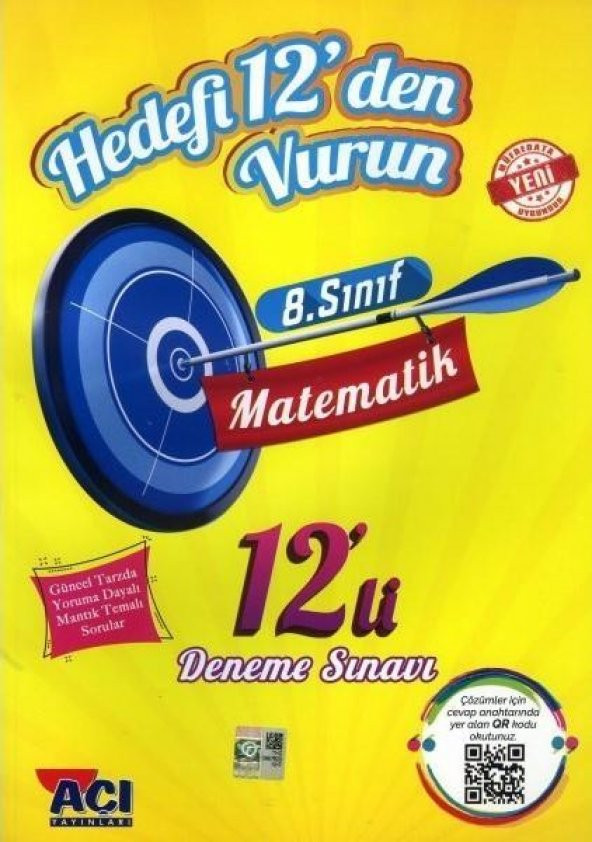 Açı Yayınları 8.Sınıf LGS Matematik 12 li Deneme Sınavı - 1
