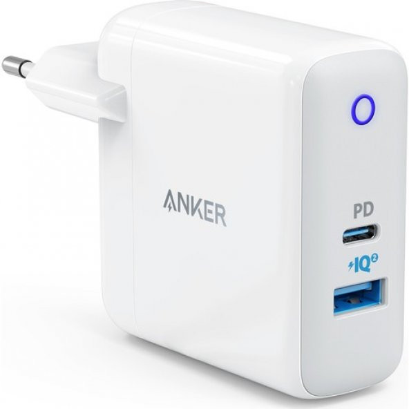 Anker PowerPort II PD USB ve USB-C 49.5W Hızlı Şarj Aleti - Beyaz