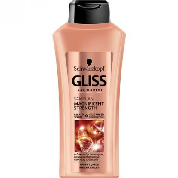 GLISS ŞAMPUAN MAGNIFICENT STRENGHT 550 ML (4LÜ ALIMLARDA TARAK HEDİYELİ)