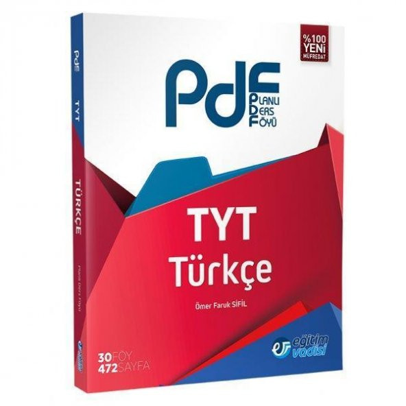 YKS TYT Türkçe Planlı Ders Föyü PDF Eğitim Vadisi Yayınları