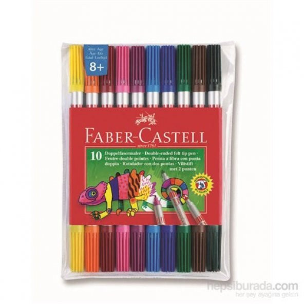 Faber-Castell Çift Uçlu Keçeli Kalem 10 Renk