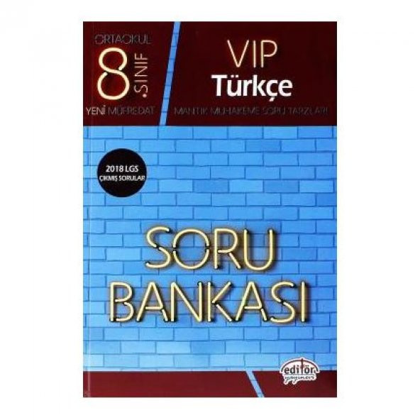 Editör 8.Sınıf VIP LGS Türkçe Soru Bankası
