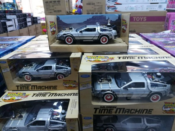 Geleceğe Dönüş Arabası Seri 3 Metal Model Araba Back To The Future Delorean 1-24 Ölçek - 8