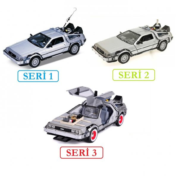 Geleceğe Dönüş Ful Set 1-2-3 Metal Model Araba Back To The Future