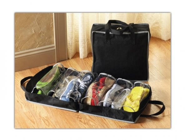 Ayakkabı Saklama  ve Taşıma Çantası - Bordo - Resim 2