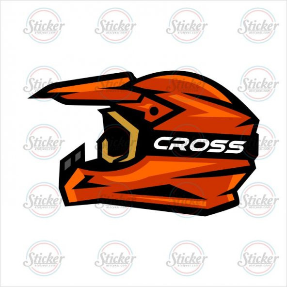 Cross Kask Sticker - 14080