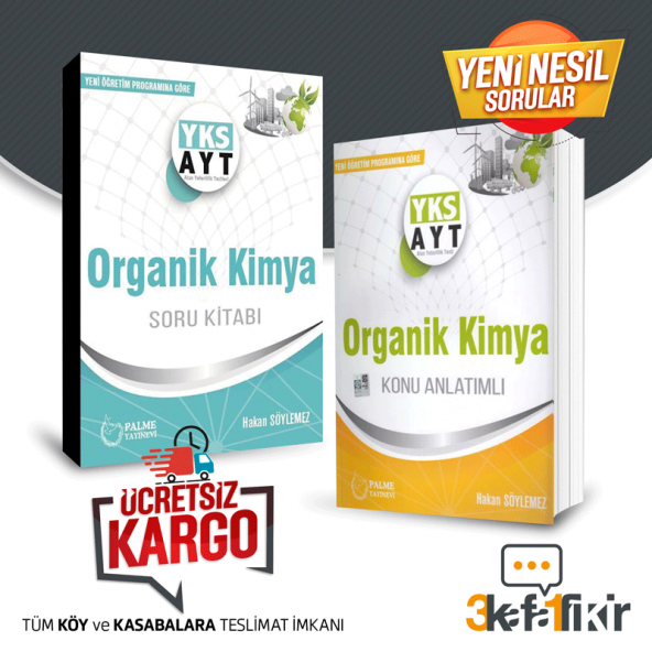 YKS AYT Organik Kimya Konu Anlatım Soru Kitabı Set Palme