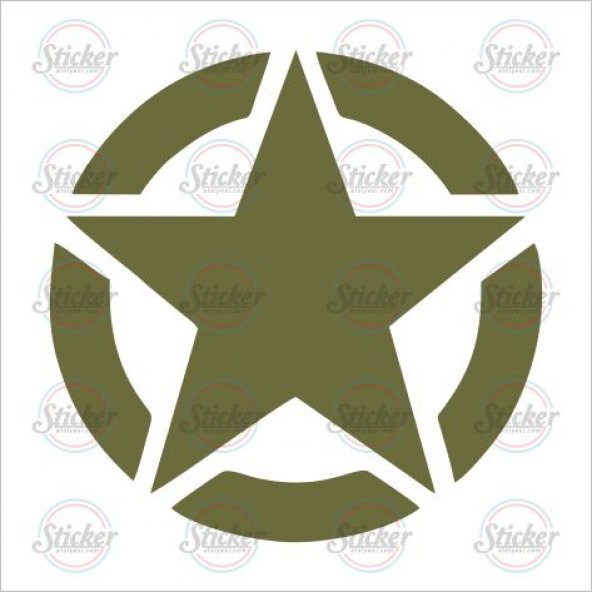 Askeri Yıldız Sticker - 22004