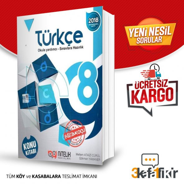 8. Sınıf Türkçe Konu Kitabı YENİ Nitelik Yayınları