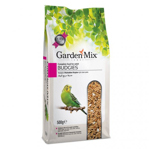 Gardenmix Platin Seri Muhabbet Kuş Yemi 500 gr ( 5 Adet )