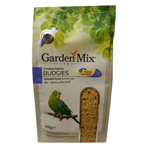 Gardenmix Platin Seri Soyulmuş Muhabbet Kuş Yemi 400 gr ( 10 Adet )