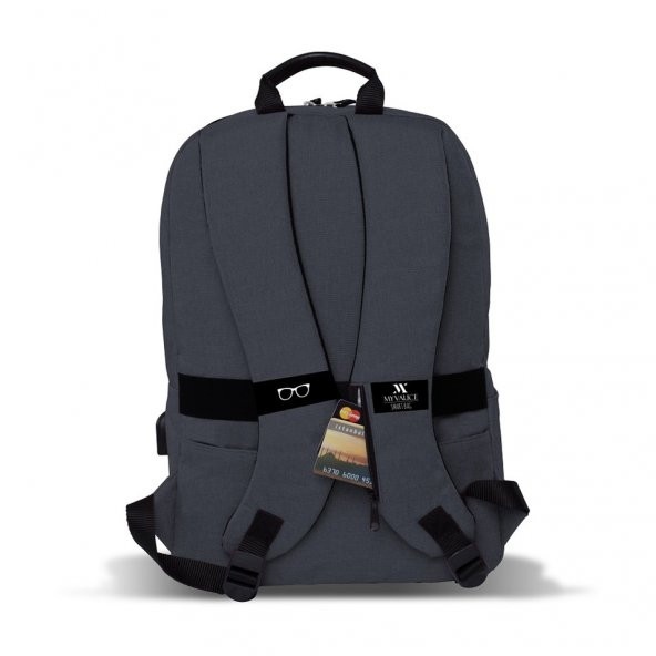 My Valice Smart Bag GALAXY Usb Şarj Girişli Notebook Sırt Çantası Füme - 7