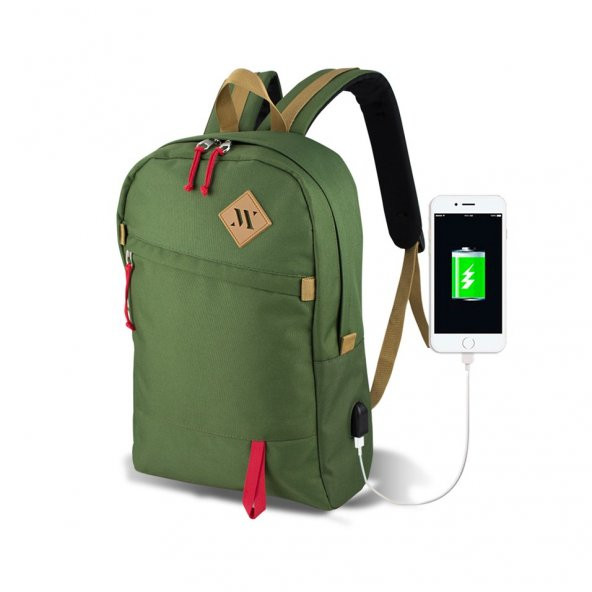 My Valice Smart Bag FREEDOM Usb Şarj Girişli Akıllı Sırt Çantası Yeşil