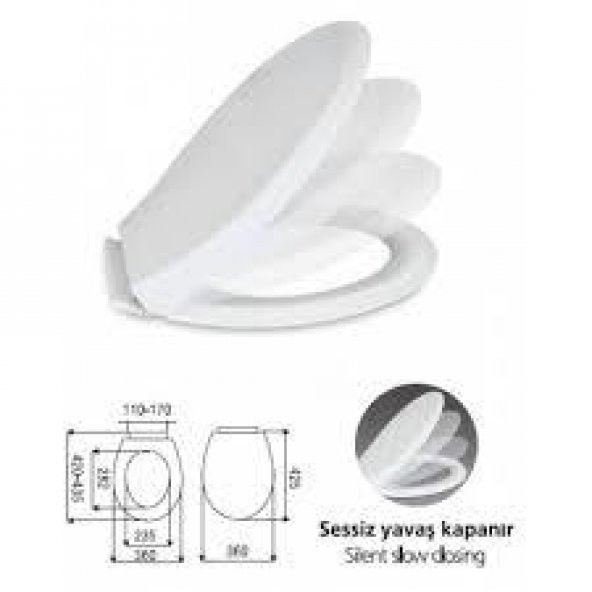 Nkp Smart Thermoplast Yavaş Kapanır Klozet Kapağı 0303 - 3