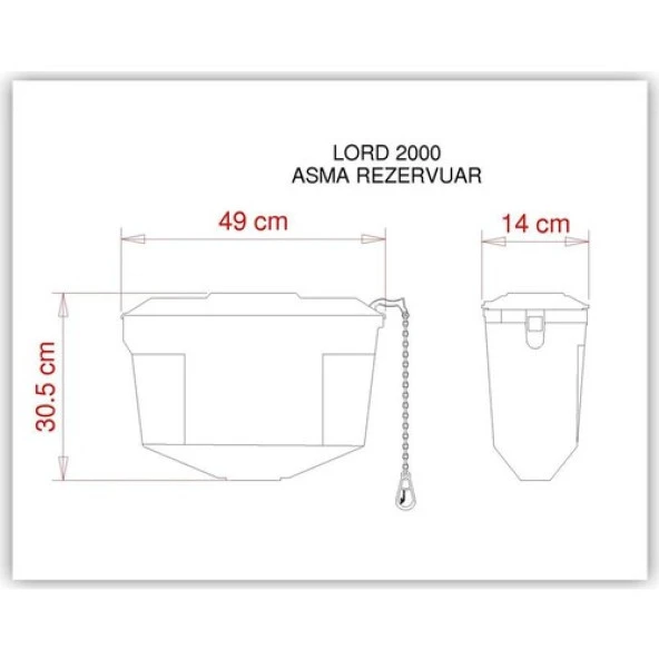 Visam Lord 2000 Asma Rezervuar - Dar -  ORJİNAL ÜRÜN - 3