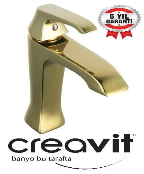 Creavit AG1500G Avangart Musluk Lavabo Bataryası Altın Gold Armatür - 3