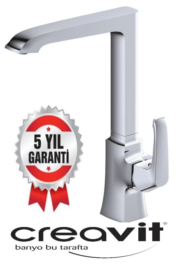 Creavit Ag8500 Avangart Lüx Evye Mutfak Armatürü Bataryası Krom ORJİNAL ÜRÜN - 2