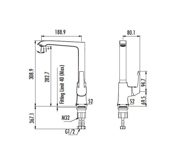 Creavit Ag8500 Avangart Lüx Evye Mutfak Armatürü Bataryası Krom ORJİNAL ÜRÜN - 3
