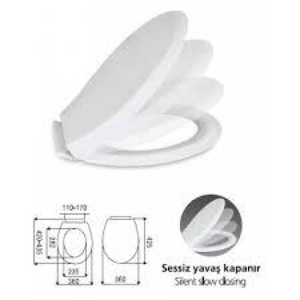 Nkp Smart Soft Close Yavaş Kapanan Amortisörlü Klozet Kapağı - 5