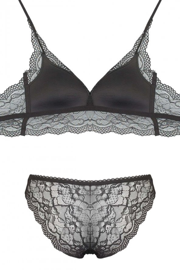 Ecem Yıldız Desteksiz Süngerli Telsiz Bralet Sütyen Külot Takım - 2