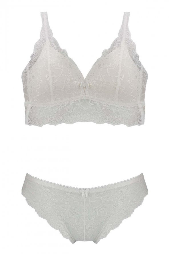 Ecem Yıldız Desteksiz Süngerli Telsiz Bralet Sütyen Külot Takım - 3