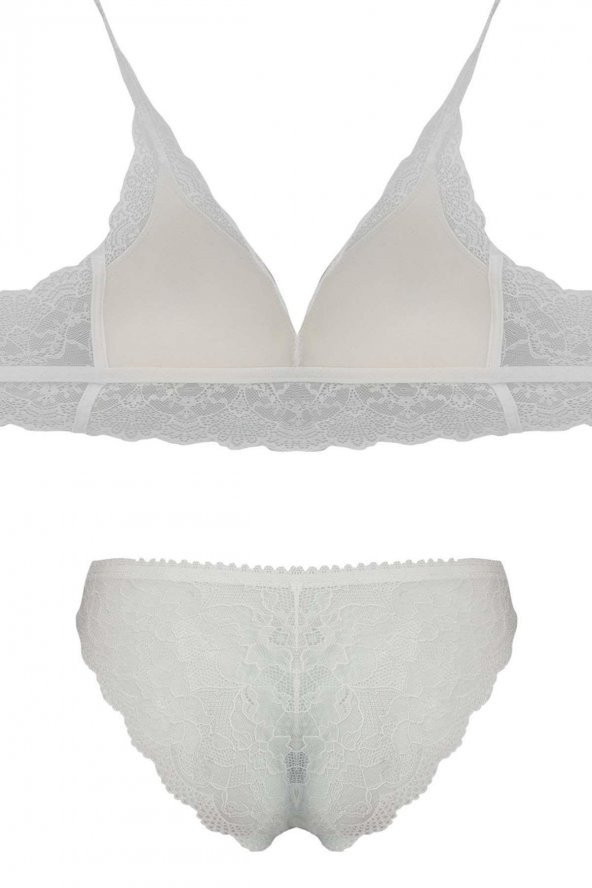 Ecem Yıldız Desteksiz Süngerli Telsiz Bralet Sütyen Külot Takım - 4