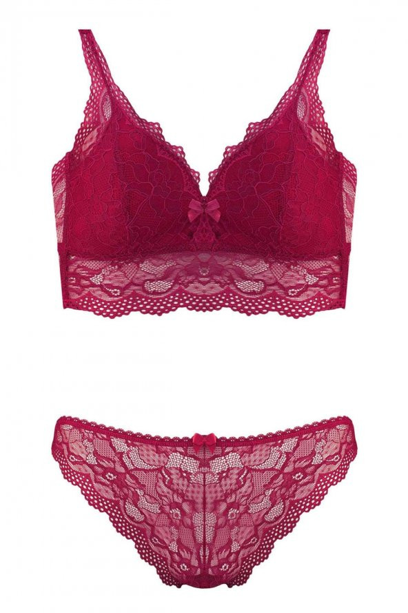 Ecem Yıldız Desteksiz Süngerli Telsiz Bralet Sütyen Külot Takım - 5