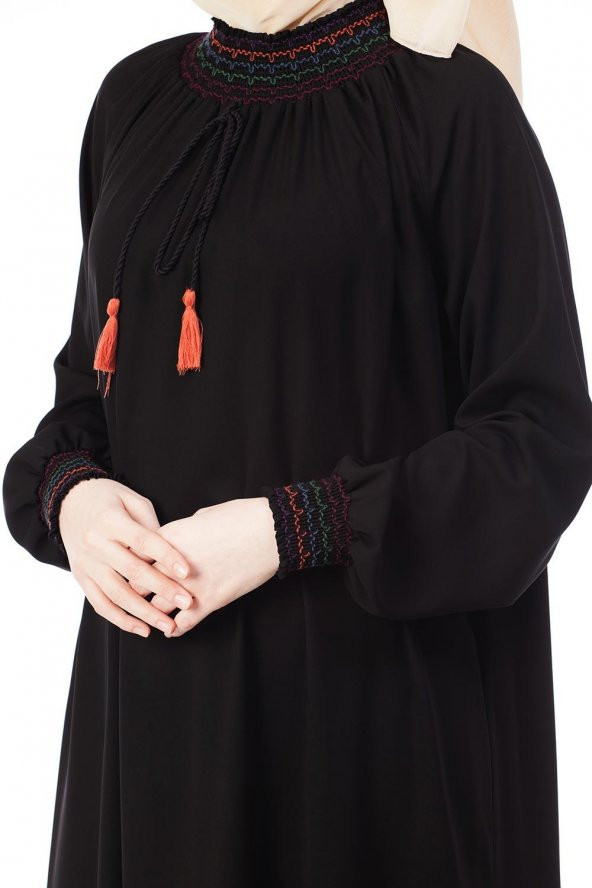 Şahsenem Elbise DE-3027-01-Siyah