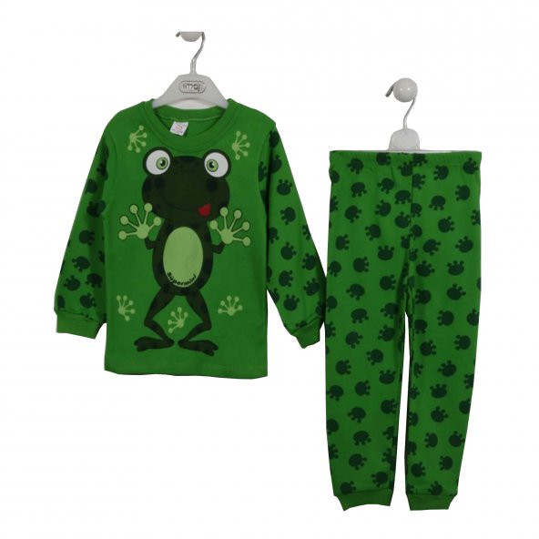 Mini Kurbağa Çocuk Pijama Takımı - Unisex Pijama Takımı