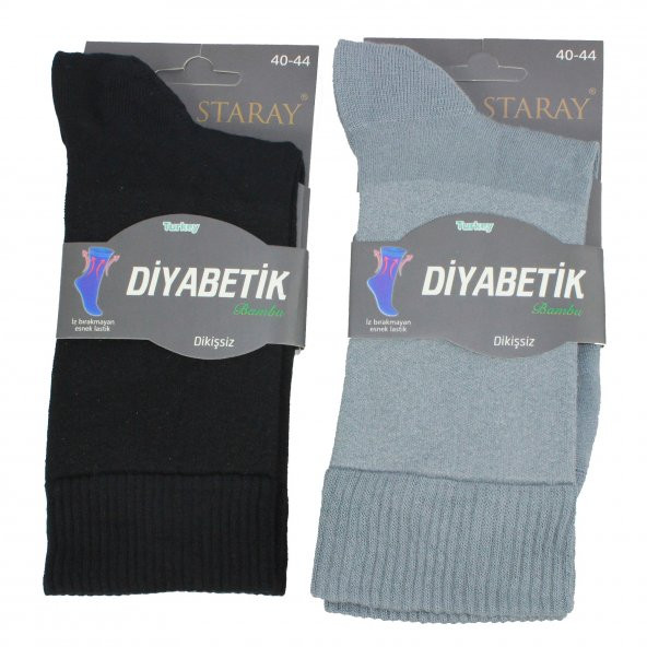 6 Adet Erkek Bamboo Diabetic Şeker Çorabı Merserize Dikişsiz - 2