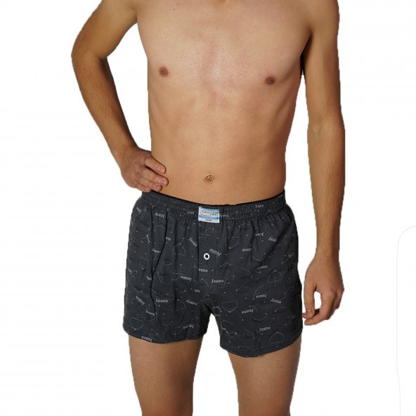 Doralüx Erkek Desenli Boxer 100 Pamuk Boxer Şort - 1