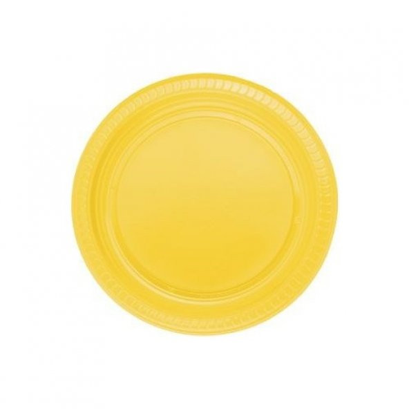 Sarı Plastik Parti Tabağı 22 Cm 25 Adet