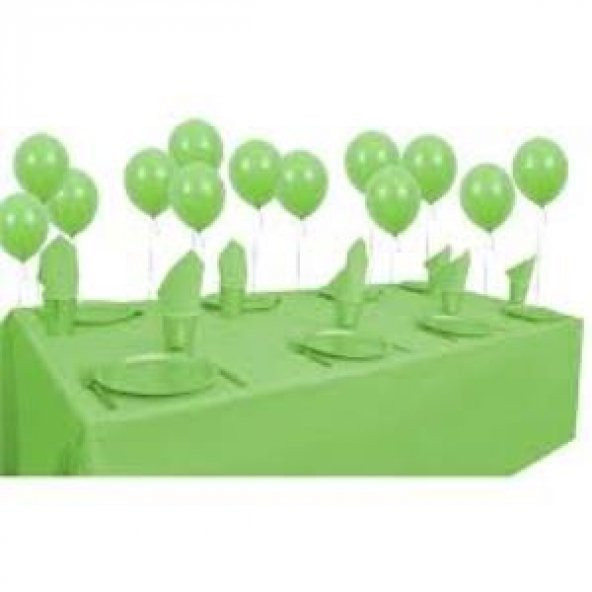 25 Kişilik Yeşil Parti Set Yeşil Doğum Günü Seti