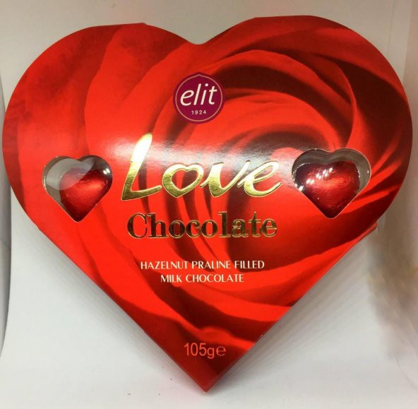 Sevgililer Günü Elit Kalp Çikolata 10 Adet 17x19 Cm