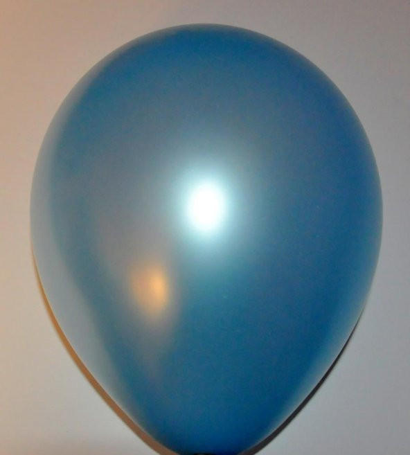 Metalik Parlak Sedefli Mavi Renk Balon 50 Adet