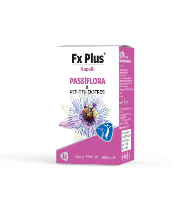 Fx Plus Passiflora ve Kedi otu Ekstresi 30 Kapsül
