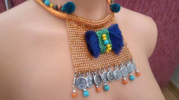 Otantik Özel Tasarım Bayan Kolye - Resim 2