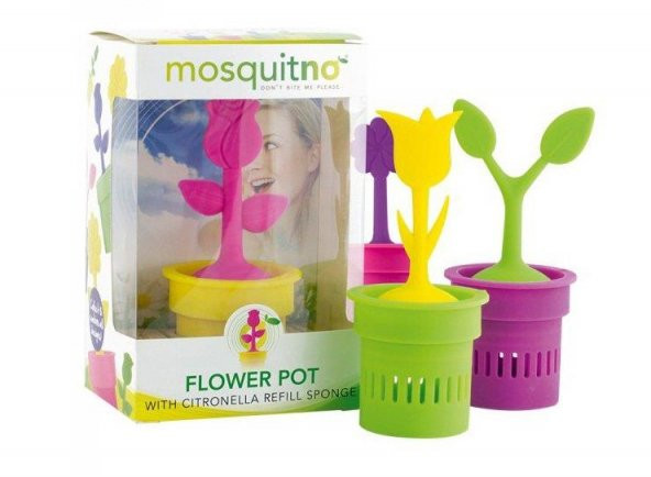 MOSQUITNO Sinek Kovucu Çiçek Saksı + 4 Yedek