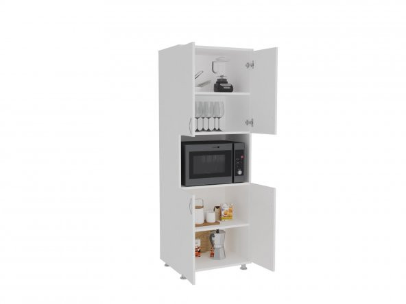 Kenzlife Dolap Çok Amaçlı Derin Kiler ve Fırın Dolabı İzar Beyaz - 4