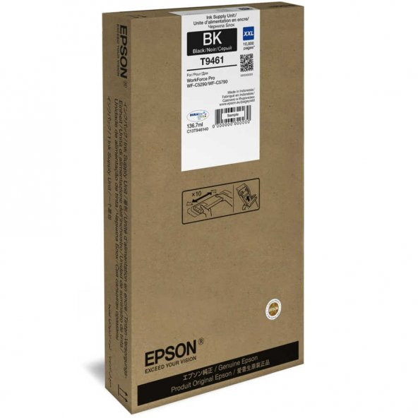 Epson T9461XXL-C13T946140 Siyah Orjinal Kartuş Extra Yüksek Kapasiteli