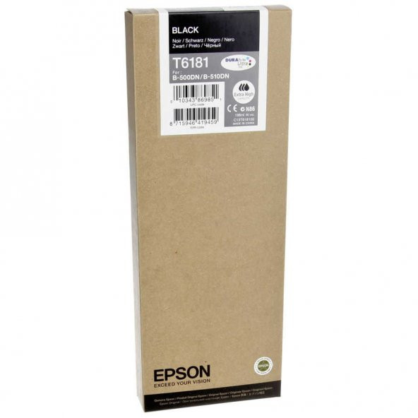 Epson T6181-C13T618100 Siyah Orjinal Kartuş Extra Yüksek Kapasiteli