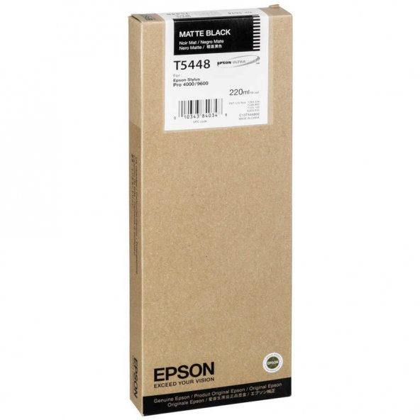 Epson T5448-C13T544800 Mat Siyah Orjinal Kartuş
